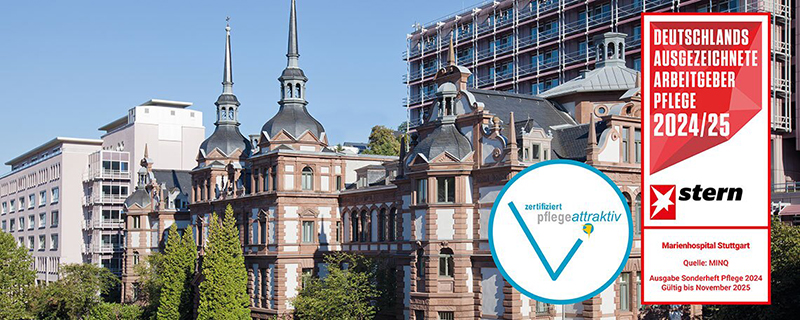 Marienhospital Stuttgart mit Auszeichnung als Arbeitgeber Pflege 2024/25